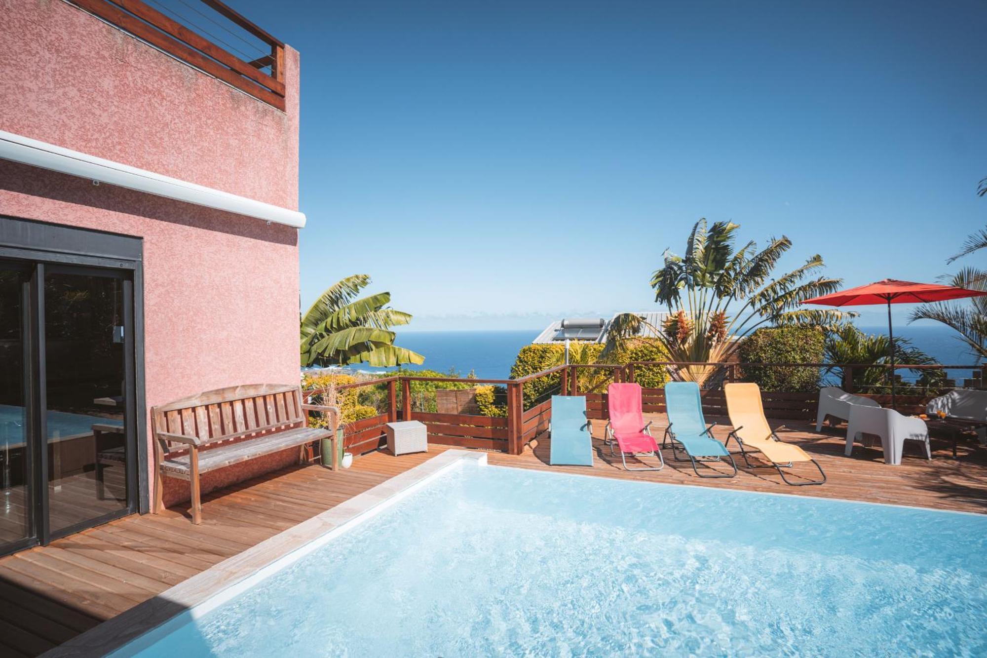 Villa Sunset St Leu, Avec Sa Vue Plongeante Sur La Mer サン・ル エクステリア 写真